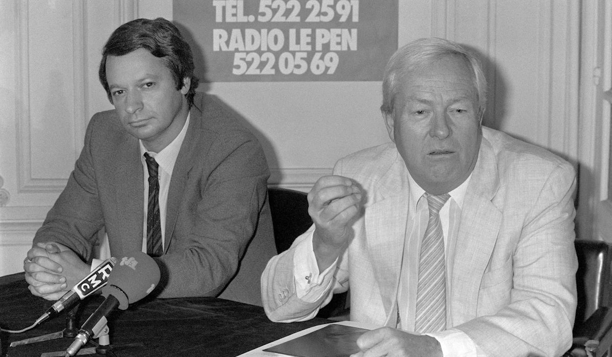 Jean-Marie Stirbois et Jean-Marie Le Pen à Dreux en 1983
