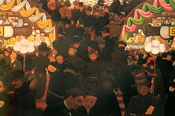 Félix Valotton, Triptyque du Bon Marché, 1898.