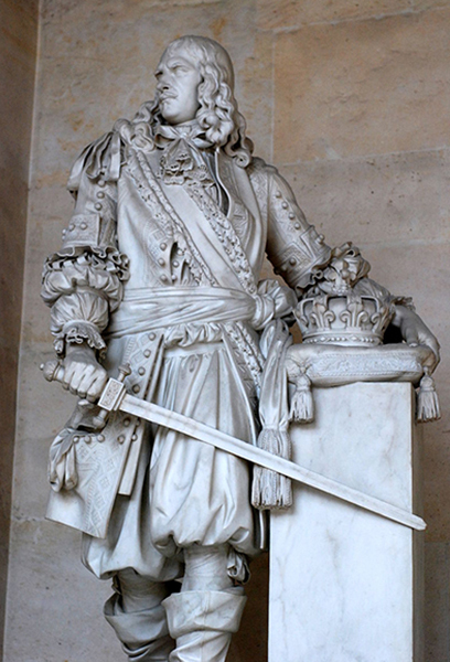Augustin Pajou, Statue de Turenne, 1783, Château de versailles. Agrandissement : Tombeau de Turenne aux Invalides.