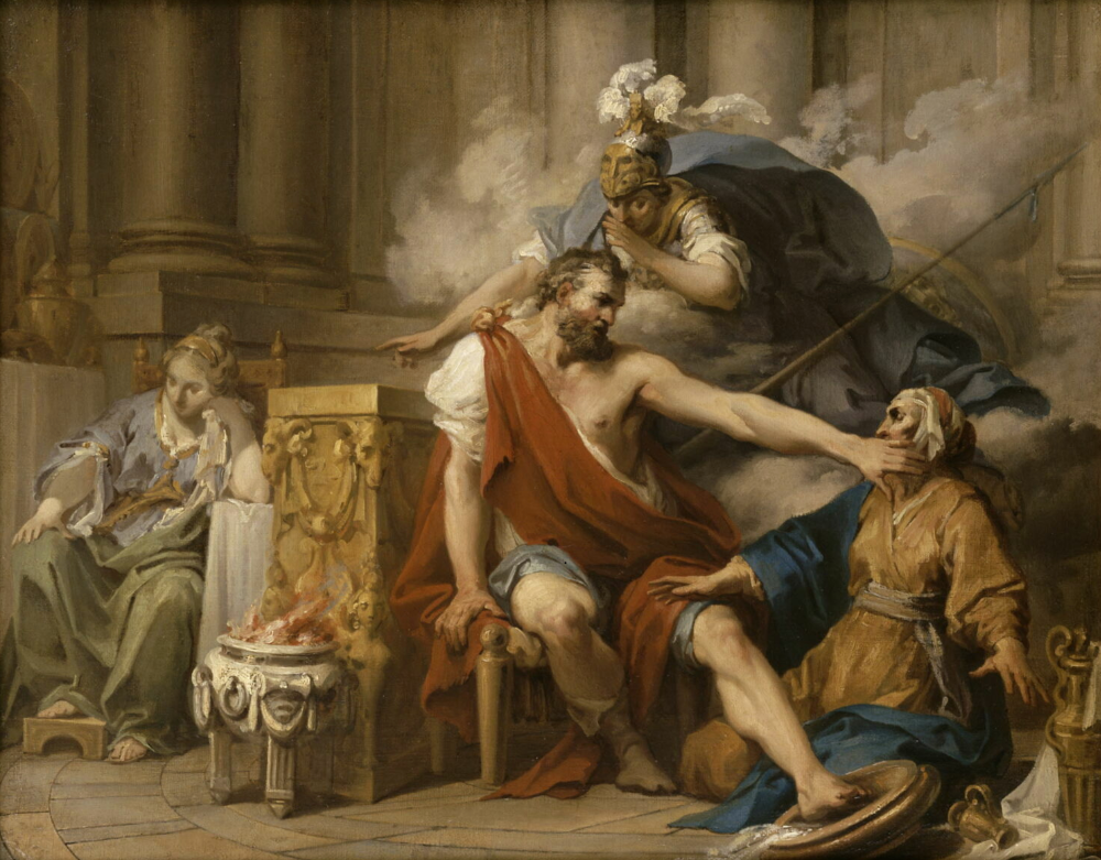 Clément Belle, Ulysse reconnu par sa nourrice Euryclée, XVIIIe siècle, Bayonne, Musée Bonnat-Helleu.