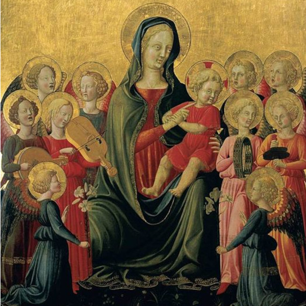 Francesco di Antonio di Bartolomeo, Vierge à l'Enfant avec des anges musiciens, 1420, coll.part.