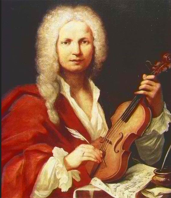 Portrait d?un violoniste vénitien du XVIIIe siècle, généralement considéré comme étant celui de Vivaldi (1723, museo Bibliografico Musicale, Bologne).