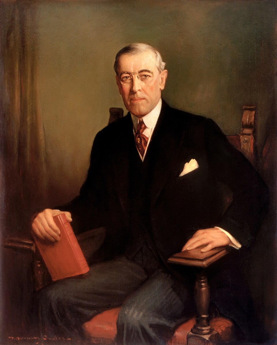 Portrait officiel du président Thomas Woodrow Wilson