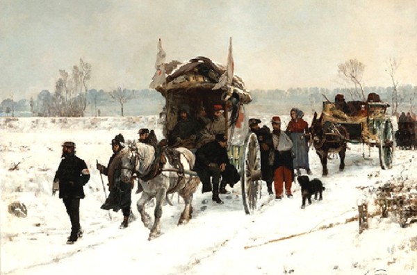 Convoi de blessés, Édouard Castres, 1870-71, Milwaukee Art Museum, Wisconsin, États-Unis.
