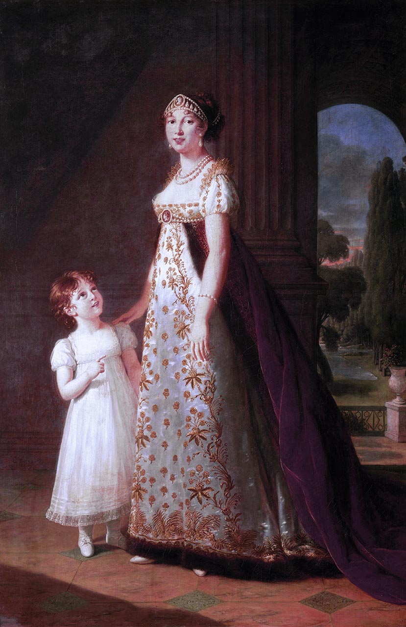 Caroline Murat, reine de Naples et sa fille Letizia, par Mme Vigée-Lebrun