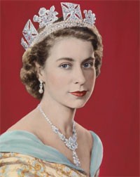 Elizabeth II lors de son couronnement, en 1952