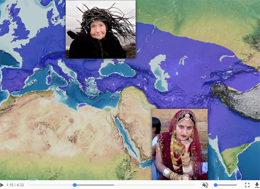 Les grandes migrations (carte animée de Vincent Boqueho)