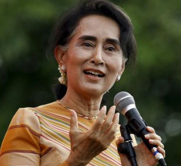 Aung San Suu Kyi (née le 19 juin 1945 à Rangoun), DR
