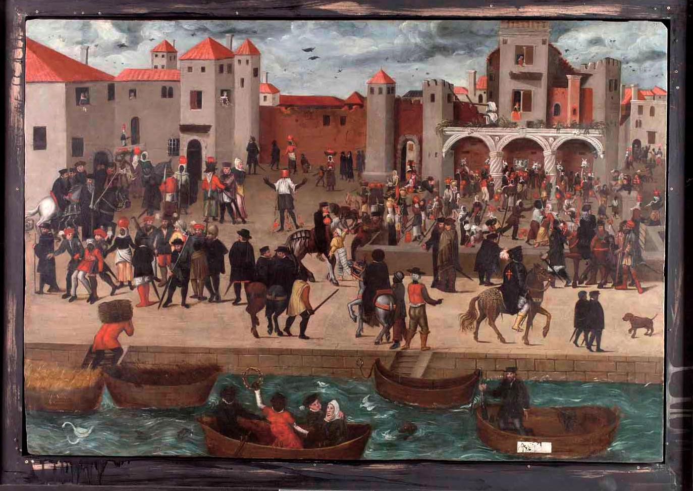 La Fontaine du roi (Chafariz d’el Rey), scène de rue à Lisbonne vers 1580 (collection Berardo)