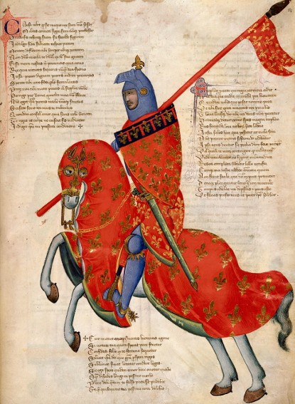Chevalier toscan, Carminia Regia, 1335, Londres, British Library