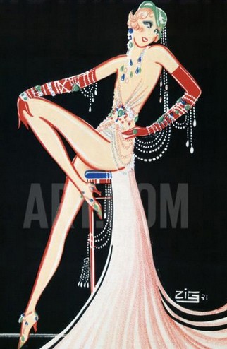 Affiche pour Mistinguett au Casino de Paris, Louis Gaudin, 1931.