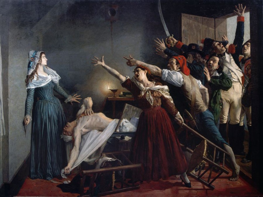 L?Assassinat de Marat, Jean-Joseph Weerts, vers 1880, musée La Piscine, Roubaix.