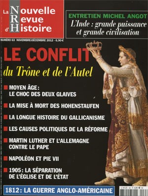<b>La Nouvelle Revue d'Histoire</b>, Bimestriel N&deg 63, Novembre-Décembre 2012, 6,90&euro;