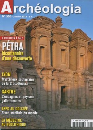 <b>Archéologia</b>, Mensuel N&deg 506, Janvier 2013, 6&euro;