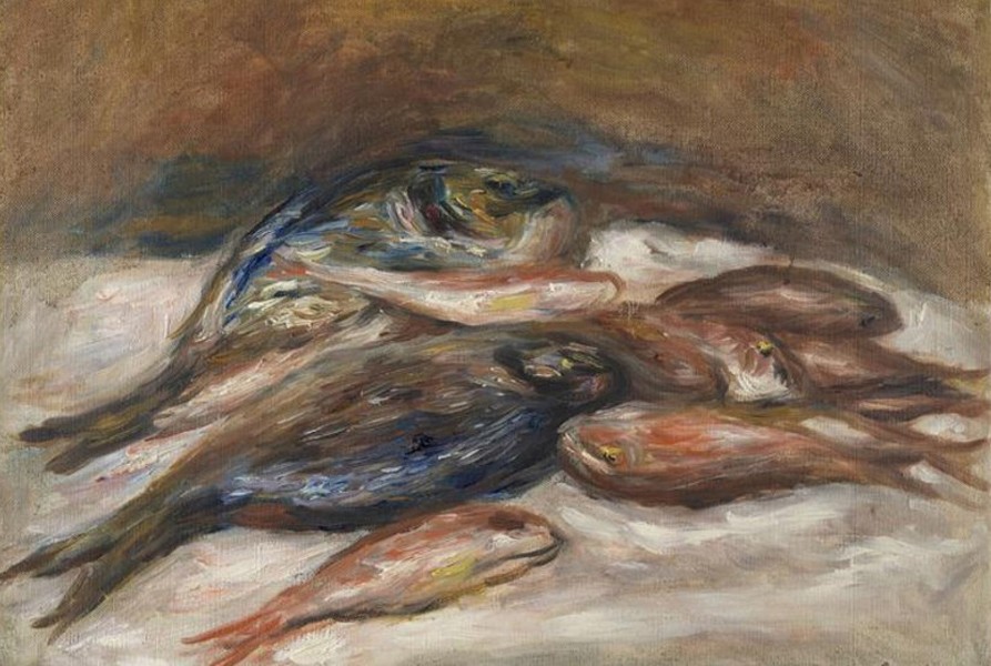 &laquo; Nature morte aux poissons &raquo;, s.d., Pierre-Auguste Renoir, mus&eacute;e national Picasso, Paris.