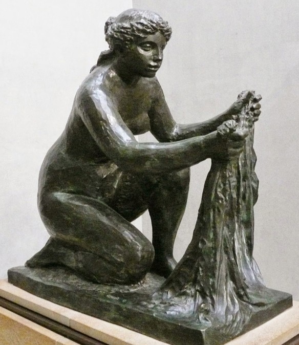 Eau ou La Grande laveuse accroupie, 1917, Pierre-Auguste Renoir, Richard Guino ; bronze fondu par Alexis et Eugène Rudier, musée d?Orsay, Paris.