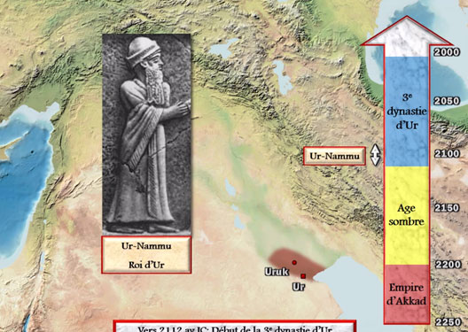 Mésopotamie : l'empire d'Ur, une carte animée de Vincent Boqueho pour Herodote.net, 2014