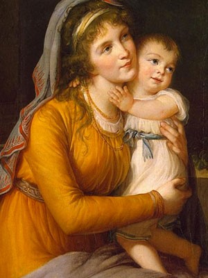 Louise-Elisabeth Vigée Le Brun, Portrait de la comtesse Anna Stroganova et son fils, vers1795-1801, musée du palais Stroganov, Saint-Pétersbourg