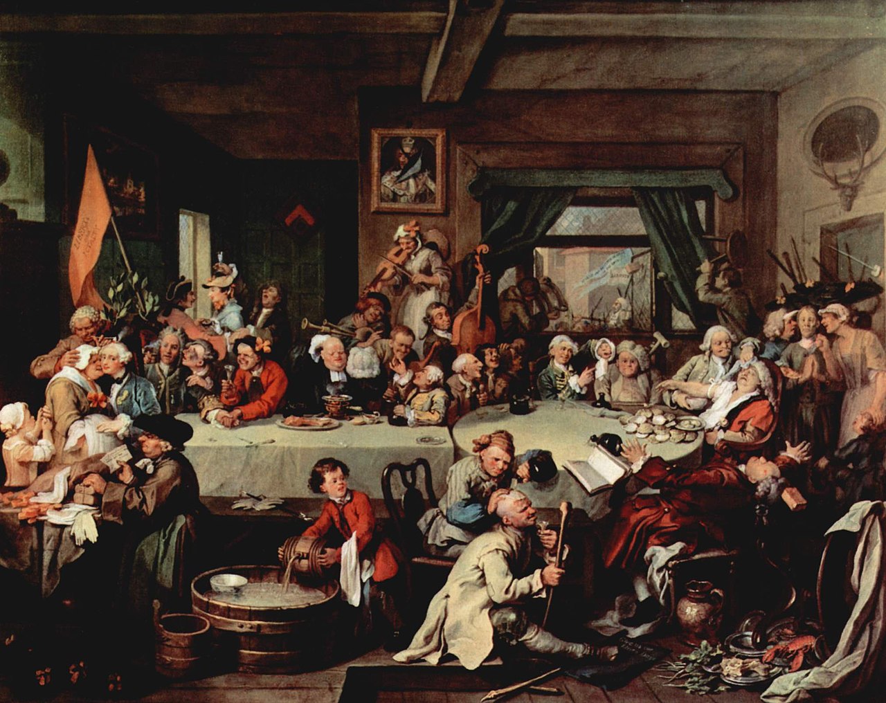La campagne électorale, William Hogarth, 1755, Sir John Soane's Museum, Londres