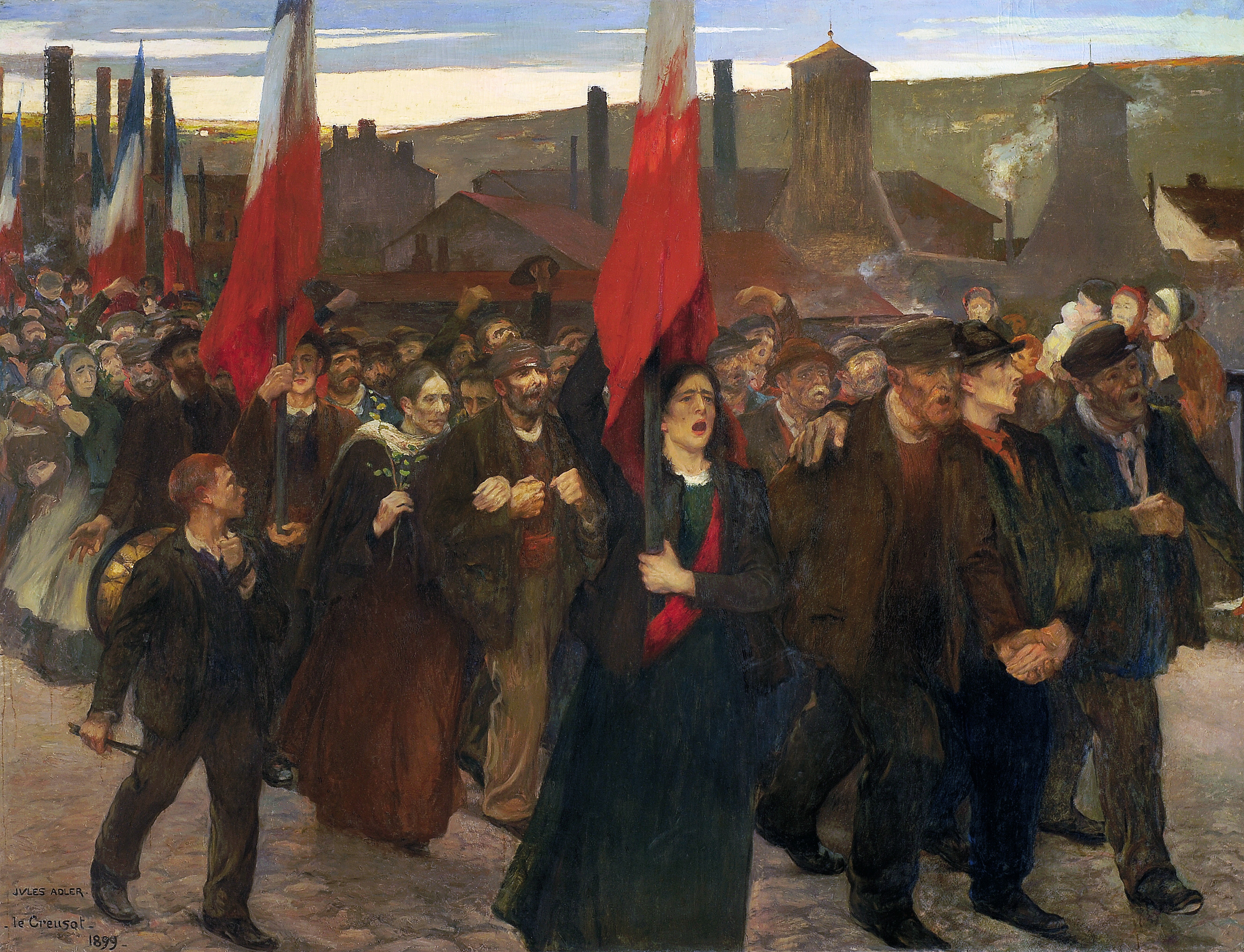 Une grève au Creusot, 1899 (Jules Adler, musée