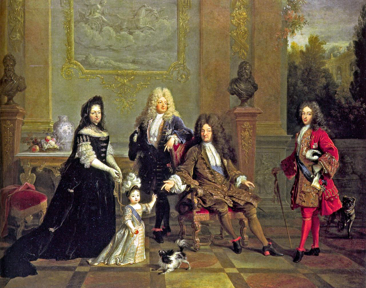 Louis XIV et les Bourbons réunis pour l'éternité par Nicolas de Largillière