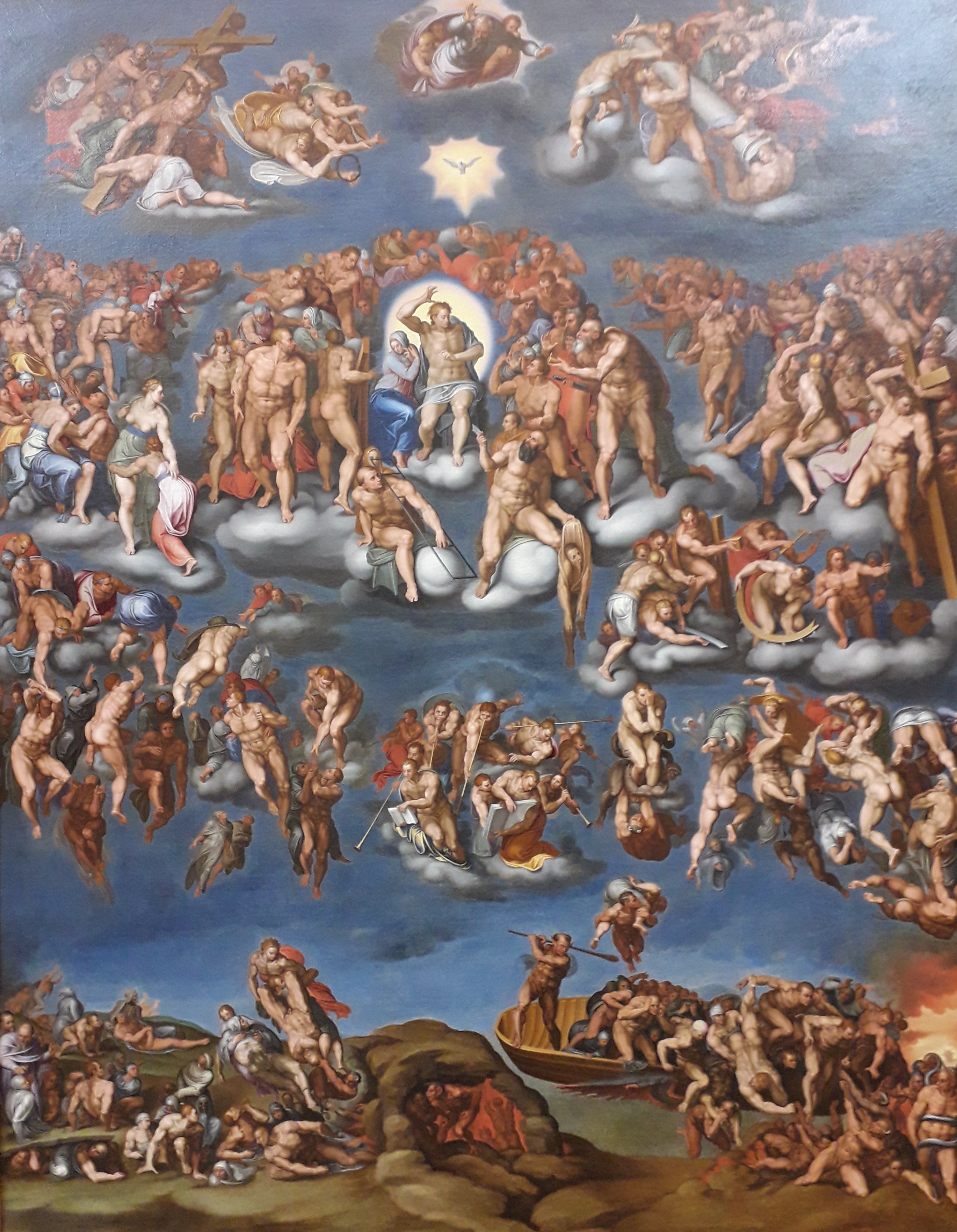 Le Jugement dernier avant les repeints de pudeur (1570, Robert Le Voyer)