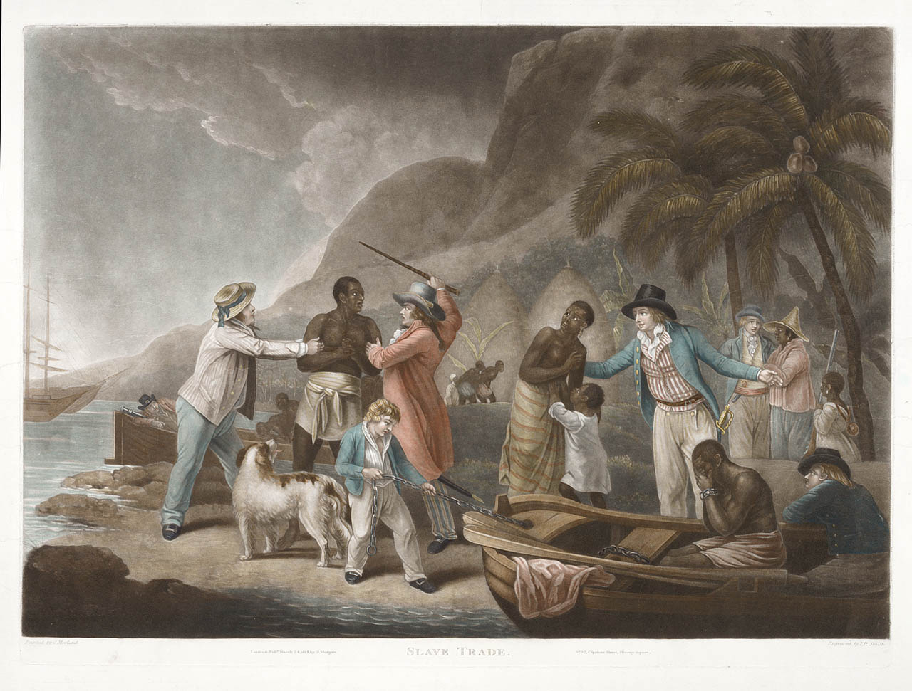Slave trade, execrable human traffic (1788, George Morland, National Maritime Museum, Londres)