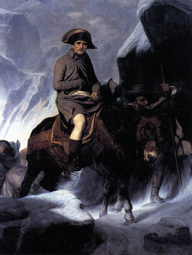 Bonaparte traversant les Alpes (1848, Paul Delaroche, musée du Louvre)
