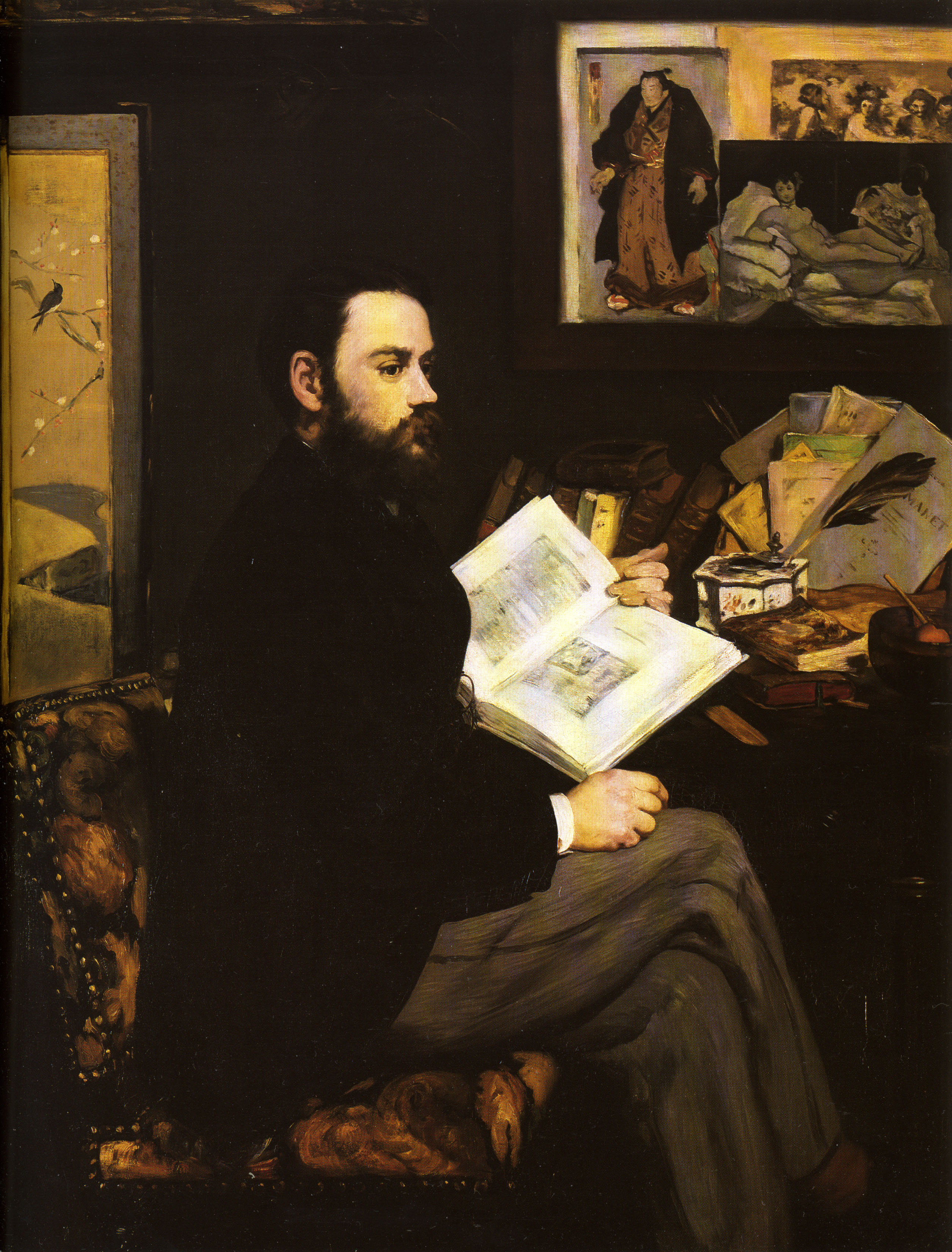Portrait d'Émile Zola (Édouard Manet, 1868, musée d'Orsay)