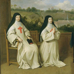 MÃ¨re AgnÃ¨s et MÃ¨re AngÃ©lique Arnauld, abbesses de Port-Royal, peinture Ã&nbsp; l'huile, Philippe de Champaigne, collection particuliÃ¨re, France.&nbsp;