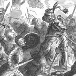 Bataille de Saint-Aubin-du-Cormier (gravure de fantaisie du XIXe si&egrave;cle)