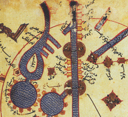 Carte du monde arabe (Xe si&egrave;cle)