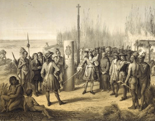 Cavelier de la Salle baptise la Louisiane