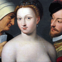 Le billet doux (Fran&ccedil;ois Clouet, 1570, mus�e du Prado, Madrid)