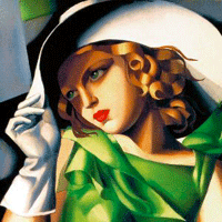 Tamara de Lempicka, Jeune fille en vert, 1930, Paris, Mus&eacute;e national d'art moderne, Centre Pompidou, DR