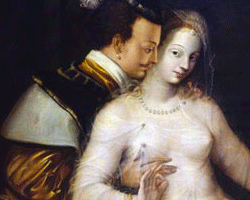 La Femme entre les deux &acirc;ges (&eacute;cole de Fontainebleau, vers 1575, 117 x 170 cm, mus&eacute;e de Rennes)