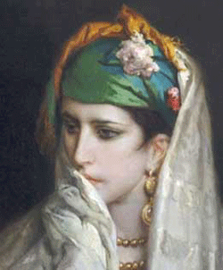 Jean-Fran&ccedil;ois Portaels, Portrait de jeune Nord-Africaine, Tanger, 1874, Charleroi, mus&eacute;e des Beaux-Arts