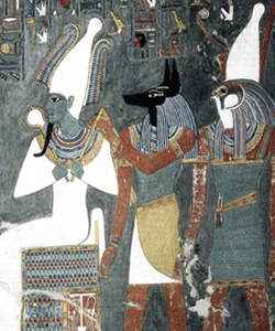 Osiris, Anubis et Horus, tombe d'Horemhed, Th&egrave;bes, vers 1290 av. J.-C.