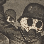 Assaut sous le gaz (Otto Dix, gravure, 1924)