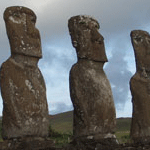 Statues moai de l'&icirc;le de Paques