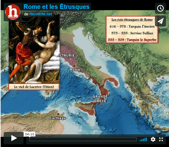 Rome et les &eacute;trusques, carte anim&eacute;e de Vincent Boqueho (Herodote.net)