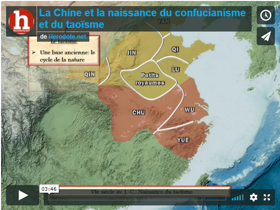 Confucianisme et taoisme en Chine, carte animÃ&acirc;�Â&acirc;�Ã&acirc;�Â&acirc;�e de Vincent Boqueho