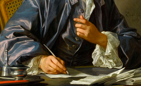 Denis Diderot écrivant